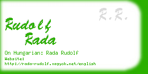 rudolf rada business card